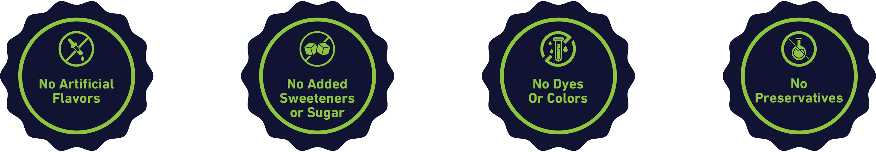 Kombuchade no added and free from icons