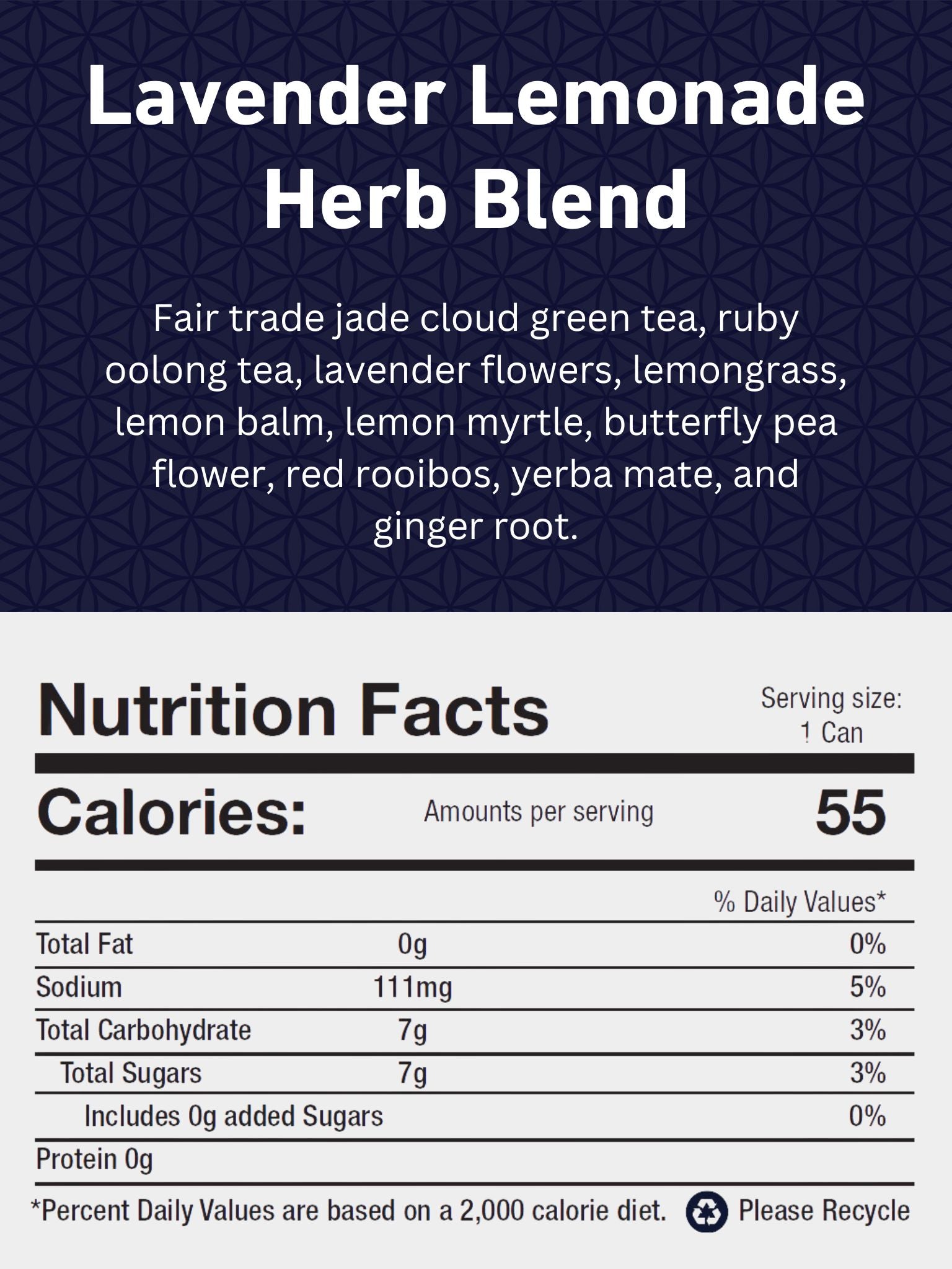 Lavender Lemonade Kombuchade kombucha and electrolytes sport drink nutrition facts and ingredients