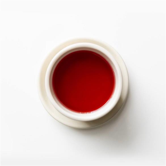 cup of organic loose leaf herbal tea