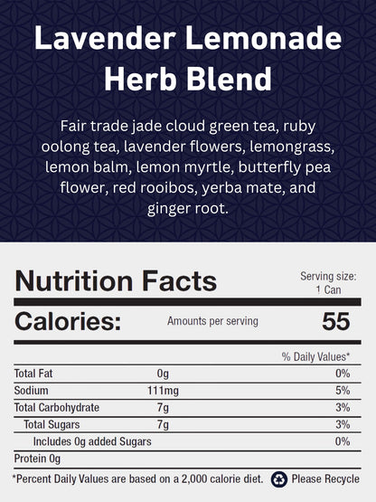 Lavender Lemonade Kombuchade kombucha and electrolytes sport drink nutrition facts and ingredients