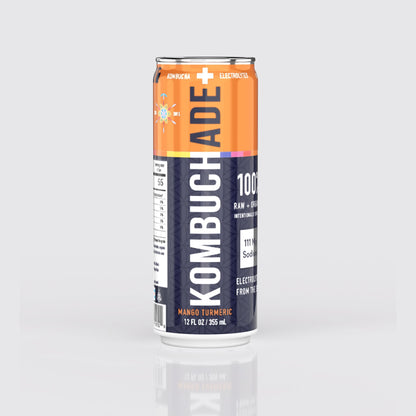 Can of Mango Turmeric Kombuchade kombucha and electrolytes